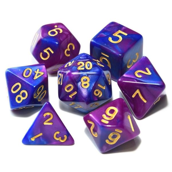 Dice - Nebula Polyhedral Dice Set With Pouch